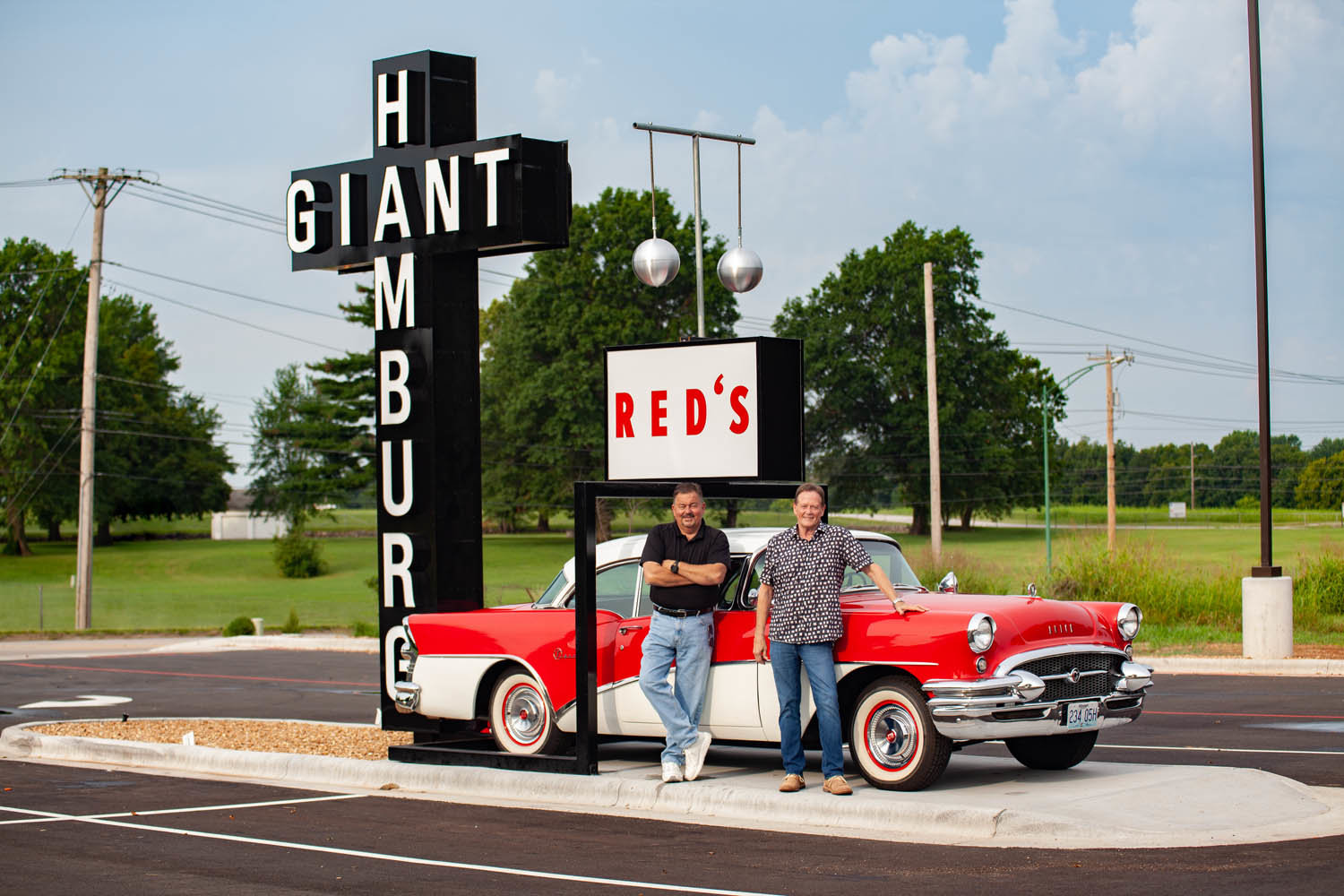 Owners Greg Iott, left, and David Campbell opened the historic burger joint in August.